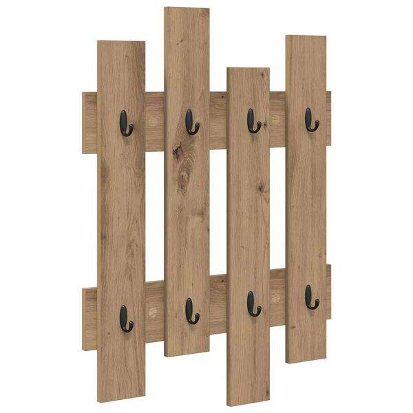 vidaXL Wandmontierter Kleiderst&auml;nder Artisan-Eiche 60 x 3 x 82 cm