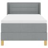 vidaXL Boxspringbett mit Matratze Hellgrau 190 x 90 cm Polyester