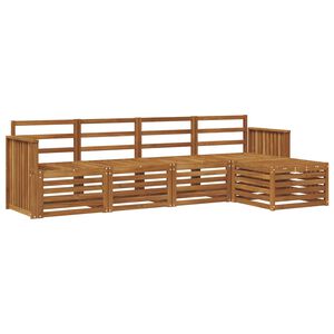 vidaXL Outdoor-Sofagarnitur 5 pcs Natur
