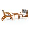 vidaXL 3-tlg. Bistro-Set Massivholz Akazie