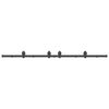 vidaXL Schiebet&uuml;rbeschlag-Set 200 cm Stahl Schwarz