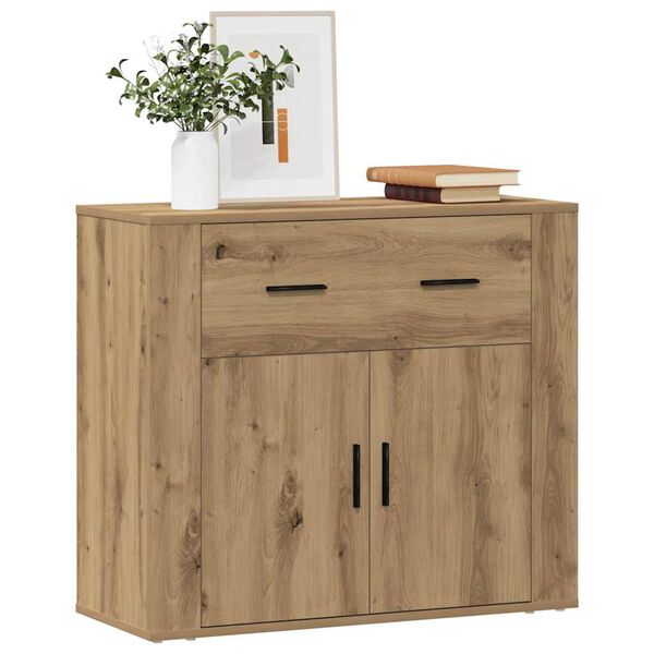 vidaXL Sideboard Artisan-Eiche 80x33x70 cm Holzwerkstoff