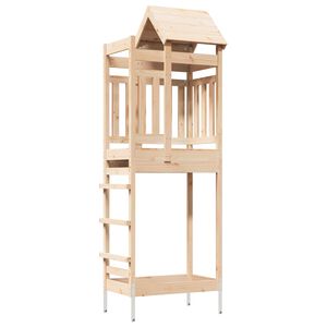 vidaXL Spielturm Braun Massives Kiefernholz