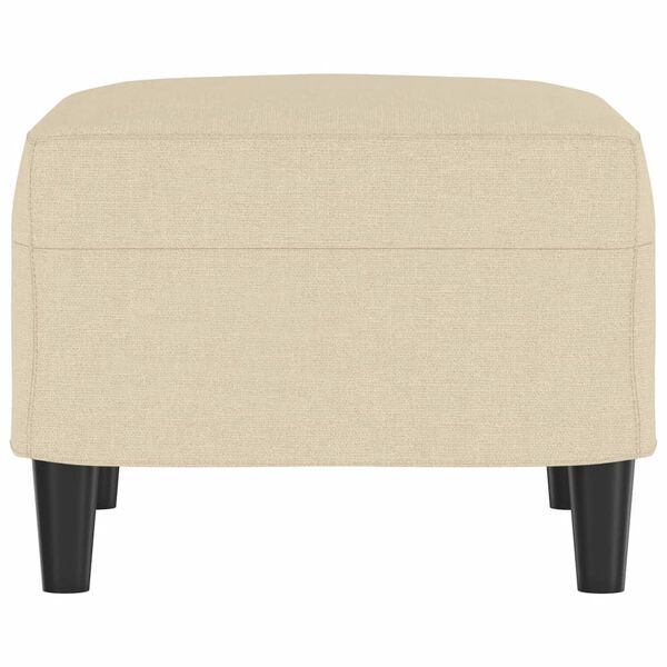vidaXL Fußhocker Creme 60x50x41 cm Stoff