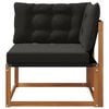 vidaXL Outdoor Ecksofa Massivholz Akazie Natur