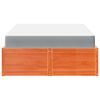 vidaXL Bett mit Matratze Wachsbraun 120x200 cm Massivholz Kiefer