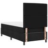 vidaXL Boxspringbett mit Matratze mit LED Schwarz 80 x 200 cm Stoff