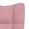vidaXL Relaxsessel mit Hocker Rosa Samt