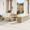 vidaXL Garten-Sofa-Set mit Kissen Beige und Creme 100 x 100 x 71 cm
