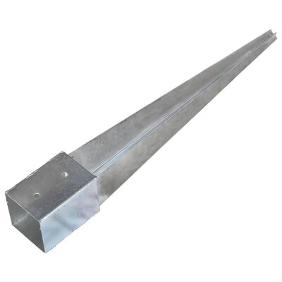 vidaXL Erdspieße 12 Stk. Silbern 10×10×76 cm Verzinkter Stahl