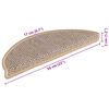 vidaXL Treppenmatten Selbstklebend Sisal 15 Stk. 56x17x3 cm Hellbeige