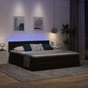 vidaXL Bett mit LED-Lichtleisten Schwarz 180 x 200 cm Samt