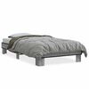 vidaXL Bettgestell Grau Sonoma 100x200 cm Holzwerkstoff und Metall