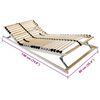 vidaXL Bett-Lattenrost Braun 90 x 190 cm Massivholz Buche