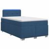 vidaXL Boxspringbett mit Matratze und LED Blau 120 x 200 cm Stoff