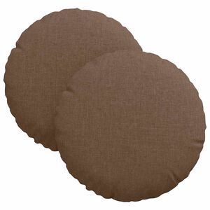 vidaXL Sitzkissen 2 stk. Stoff Braun &Oslash;30 x 13 cm