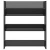 vidaXL Wand-Schuhschrank Hochglanz-Grau 80x18x90 cm Holzwerkstoff
