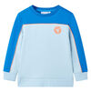 Kinder-Sweatshirt Knallblau und Hellblau 104