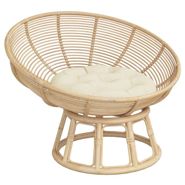 vidaXL Kissen Rund Creme &Oslash; 60 x11 cm Oxford-Gewebe