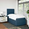 vidaXL Boxspringbett mit Matratze Blau 80x200 cm Samt