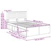 vidaXL Bettrahmen Braun Eichen-Optik 120 x 200 cm Massives Kiefernholz