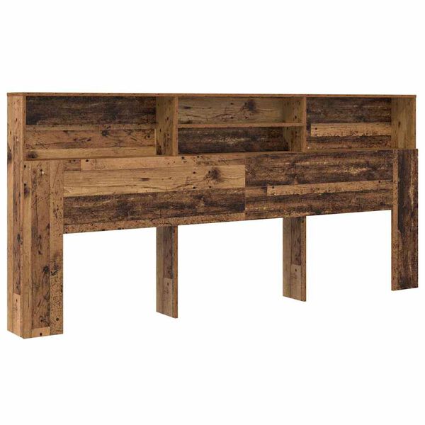 vidaXL Kopfteil Schrank Altholz 220 x 19 x 101,5 cm Holzwerkstoff