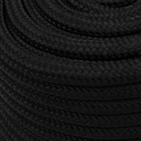 vidaXL Arbeitsseil Schwarz 16 mm 25 m Polyester