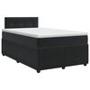vidaXL Boxspringbett mit Matratze Schwarz 120 x 190 cm Samt
