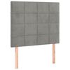 vidaXL Kopfteil Hellgrau 100 x 5 x 118/128 cm Samt