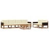 vidaXL Outdoor-Sofagarnitur 7 stk. Natur und Creme
