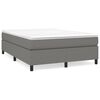 vidaXL Boxspringbett mit Matratze Dunkelgrau 140x190 cm Stoff