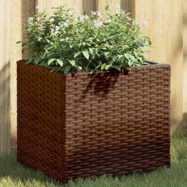 vidaXL Pflanzk&uuml;bel Braun 36x30x32 cm Poly Rattan