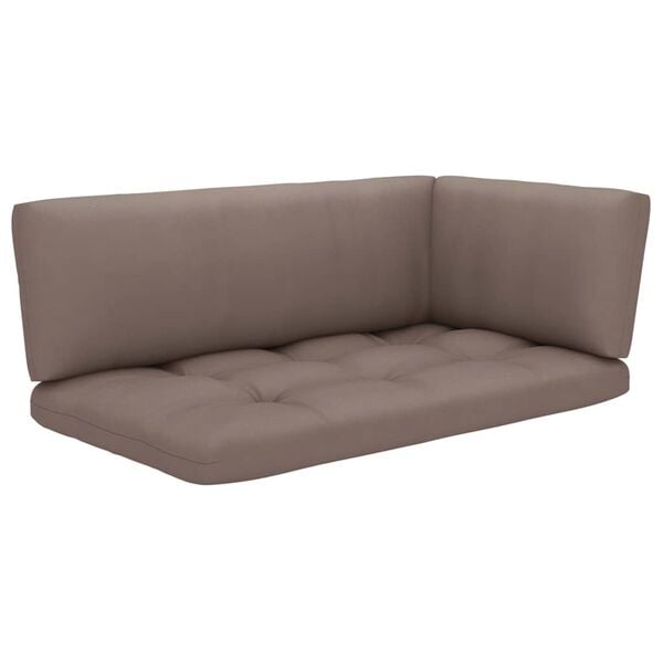 vidaXL Outdoor-Ecksofa Paletten Kiefernholz Impr&auml;gniert Wei&szlig;