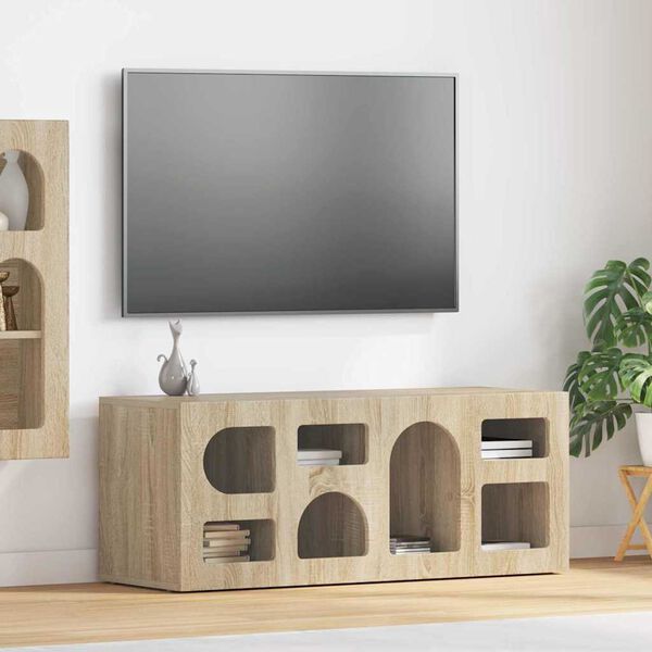 vidaXL TV-Schr&auml;nk Sonoma-Eiche 100 x 35 x 40 cm Holzwerkstoff