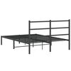 vidaXL Bettgestell mit Kopfteil Metall Schwarz 140x190 cm