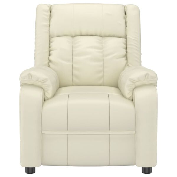 vidaXL Massagesessel Elektrisch Creme Kunstleder