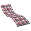 vidaXL Sonnenliegen-Auflage Rot Karomuster 200x60x3 cm Oxford-Gewebe