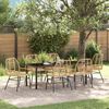 vidaXL Garten Essgruppe 7 pcs Braun Poly-Rattan