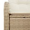 vidaXL Gartensofa mit Kissen Beige 121 x 62 x 69cm Poly-Rattan
