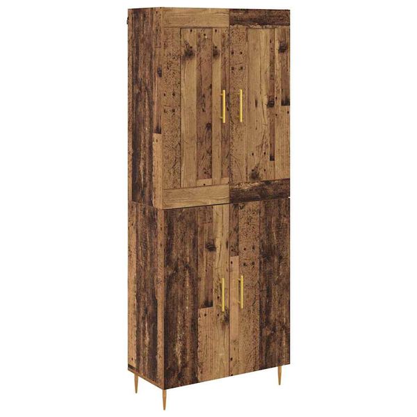 vidaXL Highboard Altholz 69,5 x 34 x 180 cm Holzwerkstoff