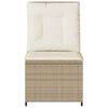 vidaXL Gartensofa mit Kissen Beige Poly Rattan