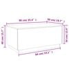 vidaXL Couchtisch mit LED-Leuchten Betongrau 90x50x40 cm