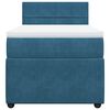 vidaXL Boxspringbett mit Matratze Blau 100x200 cm Samt