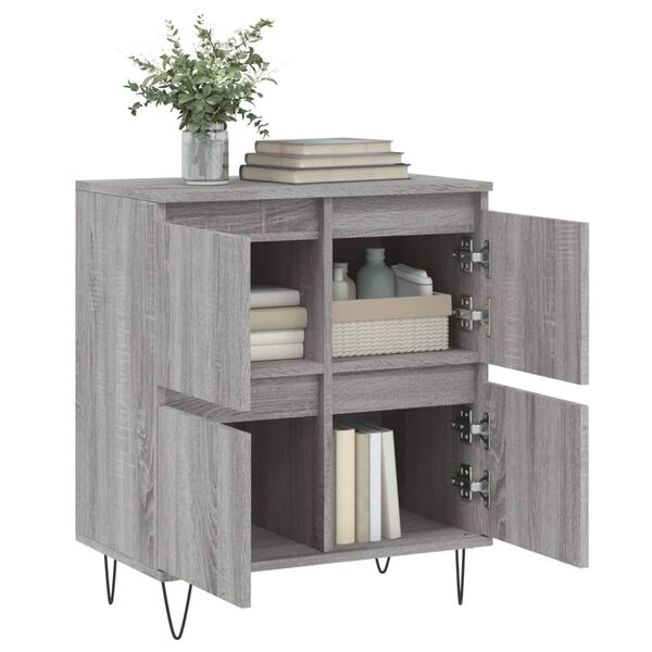 vidaXL Sideboard Grau Sonoma 60x35x70 cm Holzwerkstoff