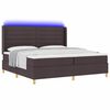 vidaXL Boxspringbett mit Matratze mit LED Braun 200 x 200 cm Stoff