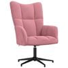vidaXL Relaxsessel mit Hocker Rosa Samt