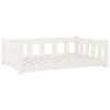 vidaXL Hundebett Wei&szlig; 95,5x65,5x28 cm Massivholz Kiefer