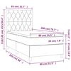 vidaXL Boxspringbett mit Matratze Creme 80x200 cm Stoff