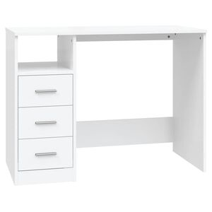 vidaXL Schreibtisch mit Schubladen Wei&szlig; 102x50x76 cm Holzwerkstoff