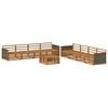 vidaXL Outdoor-Sofagarnitur 9 stk. Natur Massivholz Akazie